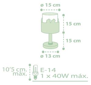 Dalber 61711H - Dětská lampička SWEET LOVE 1xE14/40W/230V zelená