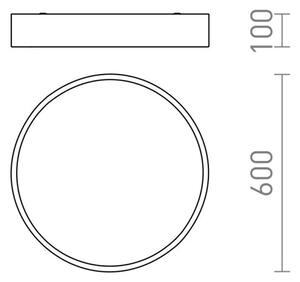RED - Design Rendl - R13333 - LED Stropní svítidlo MEZZO LED/60W/230V černá