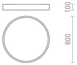 RED - Design Rendl - R13334 - LED Stropní svítidlo MEZZO LED/100W/230V bílá