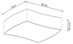 Sollux SL.1054 - Stropní svítidlo SQUARE 2xE27/60W/230V bílá