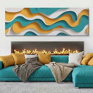 Obraz na plátně - Středozemní tep FeelHappy.cz Velikost obrazu (šířka x výška): 150 x 50 cm