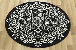 Kulatý koberec LUNA 503788/50944 černý Rozměr: průměr 160 cm