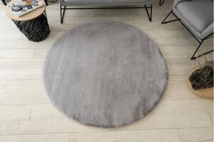 Makro Abra Kulatý koberec BUNNY stříbrný Rozměr: průměr 80 cm