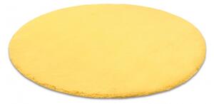 Makro Abra Kulatý koberec BUNNY žlutý zlatý Rozměr: průměr 100 cm