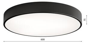 Stropní svítidlo se senzorem CLEO 5xE27/24W/230V pr. 60 cm černá