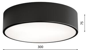 Koupelnové stropní svítidlo se senzorem CLEO 2xE27/24W/230V pr. 30 cm černá IP54