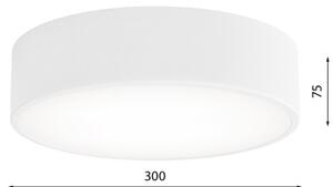 Koupelnové stropní svítidlo se senzorem CLEO 2xE27/24W/230V pr. 30 cm bílá IP54