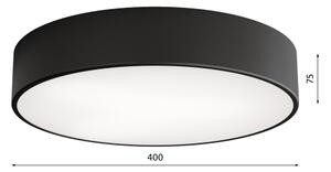 Stropní svítidlo se senzorem CLEO 3xE27/24W/230V pr. 40 cm černá