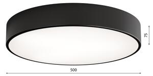 Stropní svítidlo se senzorem CLEO 4xE27/24W/230V pr. 50 cm černá