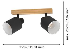 Eglo 99489 - Bodové svítidlo BATALLAS 2xE27/10W/230V