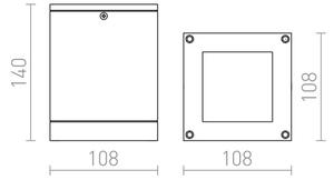 RED - Design Rendl-R10385 - Venkovní stropní svítidlo QUADRA 1xE27/75W/230V IP54