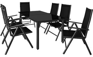 Casaria hliníková zahradní sestava, stůl + 6x židle 992519