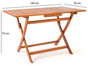 Casaria zahradní sestava z akáciového dřeva, stůl + 4x židle 992819