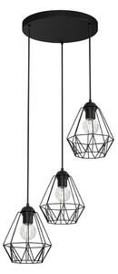 Lustr na lanku BERGEN 3xE27/60W/230V černá