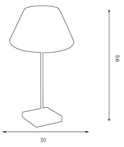 Stolní lampa s USB konektorem 1xE27/60W/230V bílá