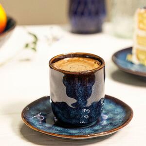 HOMLA Šálek Casper na espresso s podšálkem tmavě modrý 0,08 l