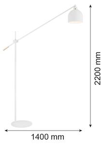 Argon 4734 - Stojací lampa DETROIT 1xE27/15W/230V bílá