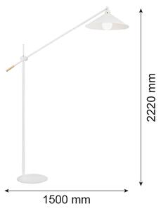 Argon 4731 - Stojací lampa NASHVILLE 1xE27/15W/230V bílá