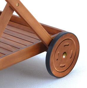 Casaria Servírovací vozík dřevěný s kolečky 100537