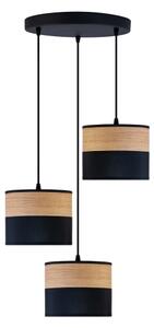Lustr na lanku ALBA 3xE27/15W/230V pr. 40 cm černá/hnědá