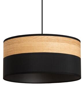 Lustr na lanku ALBA 1xE27/15W/230V pr. 45 cm černá/hnědá