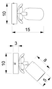 Nástěnné bodové svítidlo FLOWER 1xGU10/8W/230V bílá