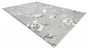 Makro Abra Kusový koberec GNAB 60642653 Květy Růže šedý / bílý Rozměr: 120x170 cm