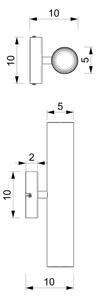 Nástěnné svítidlo WALL 2xGU10/8W/230V bílá