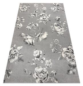 Makro Abra Kusový koberec GNAB 60642653 Květy Růže šedý / bílý Rozměr: 160x230 cm