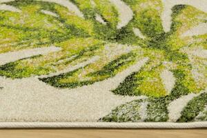 Makro Abra Moderní kusový koberec Green Garden E714 Listy stromu krémový / zelený Rozměr: 200x290 cm