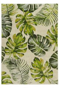 Makro Abra Moderní kusový koberec Green Garden E714 Listy stromu krémový / zelený Rozměr: 200x290 cm