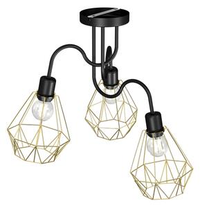 Přisazený lustr BERGEN 3xE27/60W/230V černá/zlatá