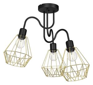 Přisazený lustr BERGEN 3xE27/60W/230V černá/zlatá