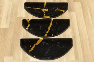 Kobercový nášlap Festival 2297A černý žlutý Rozměr: 60 cm x 24 cm + 3 cm (zahnutí)