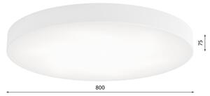Stropní svítidlo se senzorem CLEO 6xE27/24W/230V pr. 80 cm bílá