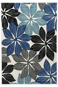 Balta Kusový koberec LUNA 501619/94933 Květy modrý Rozměr: 200x290 cm