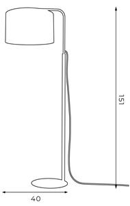 Stojací lampa ARDEN 1xE27/60W/230V černá/zlatá