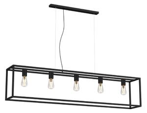 Lustr na lanku FRAME 5xE27/60W/230V černá