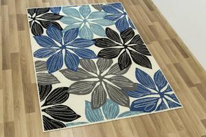 Balta Kusový koberec LUNA 501619/94933 Květy modrý Rozměr: 120x170 cm