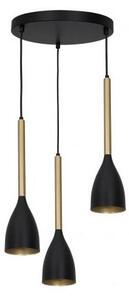 Lustr na lanku ISTAPPAR 3xE27/60W/230V černá/zlatá