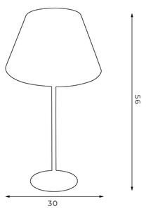 Stolní lampa ARDEN 1xE27/60W/230V pr. 30 cm bílá