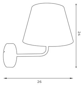 Nástěnná lampa ARDEN 1xE27/60W/230V černá/bílá