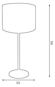 Stolní lampa ARDEN 1xE27/60W/230V pr. 25 cm bílá/zlatá