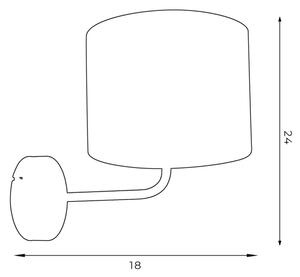Nástěnná lampa ARDEN 1xE27/60W/230V bílá/zlatá