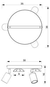 Bodové svítidlo FLOWER 3xGU10/8W/230V bílá