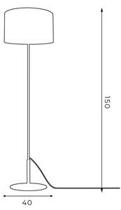 Stojací lampa ARDEN 1xE27/60W/230V bílá