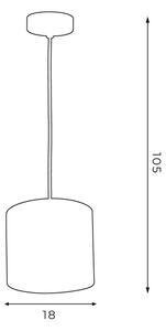 Lustr na lanku ARDEN 1xE27/60W/230V pr. 18 cm černá/bílá