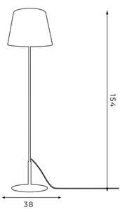 Stojací lampa ARDEN 1xE27/60W/230V černá/bílá