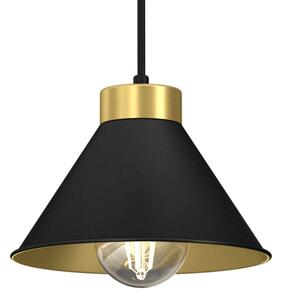 Lustr na lanku DEMET 5xE27/60W/230V černá/zlatá
