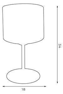 Stolní lampa ARDEN 1xE27/60W/230V pr. 18 cm bílá